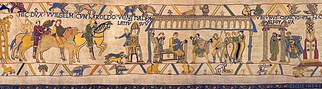 The Mysterious Lady scene 1 - Bayeux Tapestry